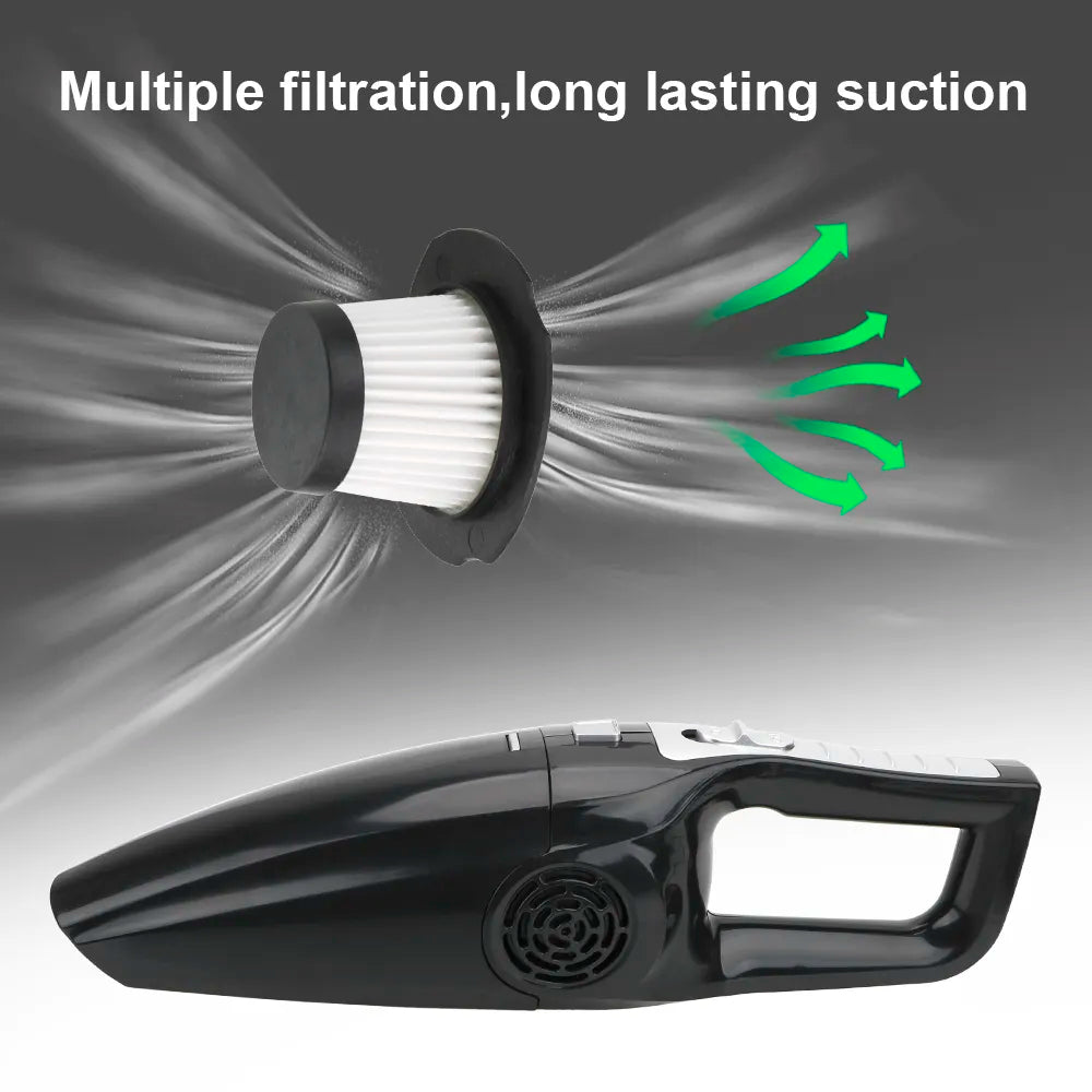 12V 120W Car Vacuum Cleaner Handheld High Suction Wet And Dry