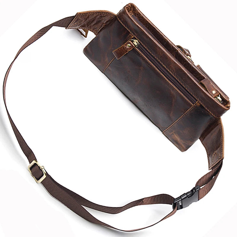 WESTAL Genuine Leather Waist Bags/Fanny Pack Belt Bag