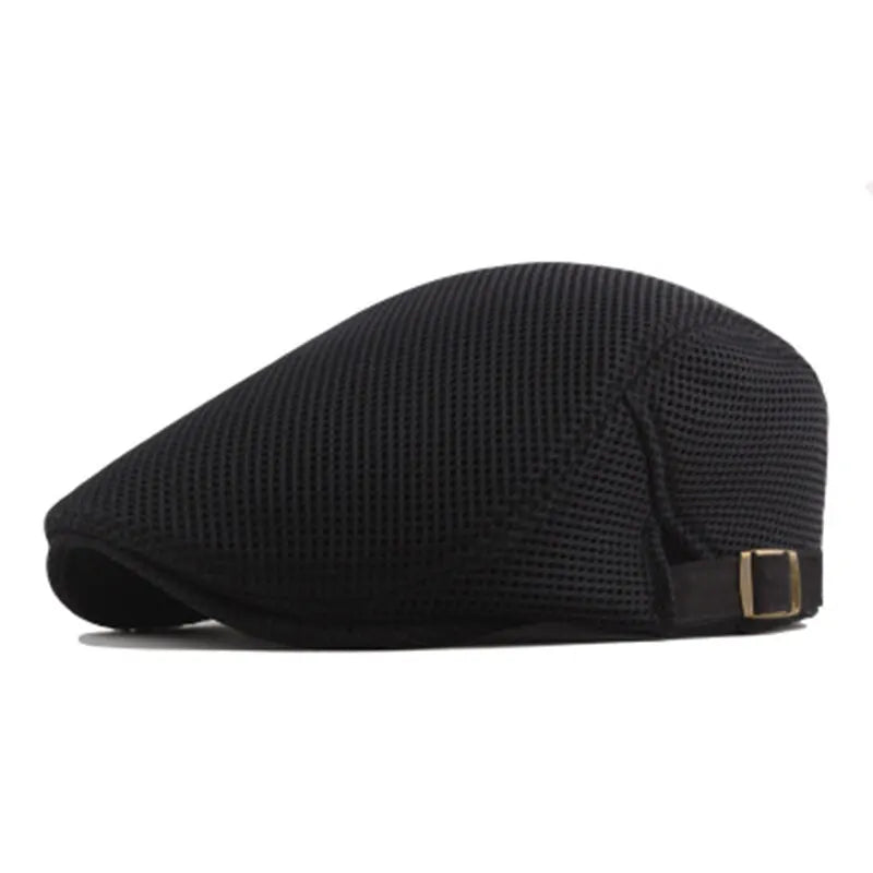 Men Mesh Ventilate Adjustable Flat Cap