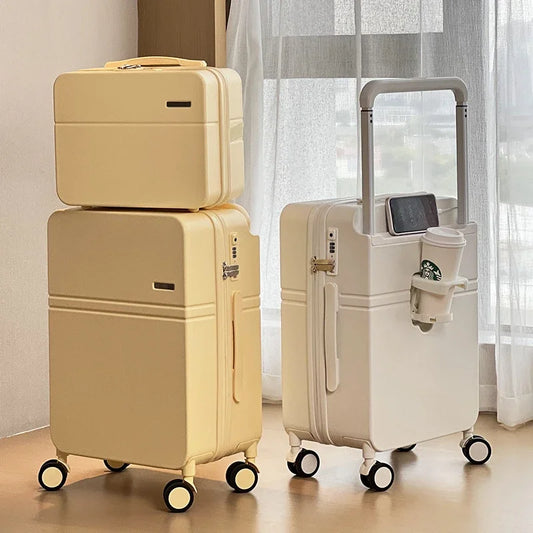 Wide Pull Rod Suitcase Silent Universal Wheel Large Capacity