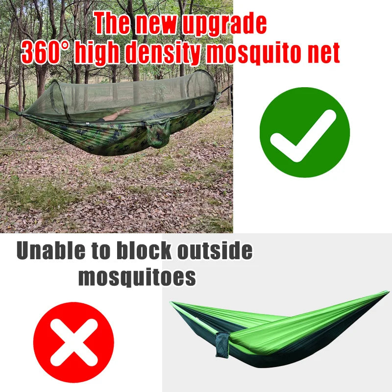 Lightweight Portable Camping Hammock and Tent Awning Rain Fly Tarp Waterproof Mosquito Net