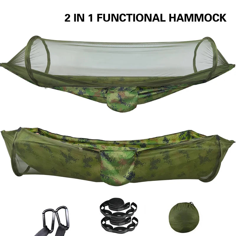 Lightweight Portable Camping Hammock and Tent Awning Rain Fly Tarp Waterproof Mosquito Net