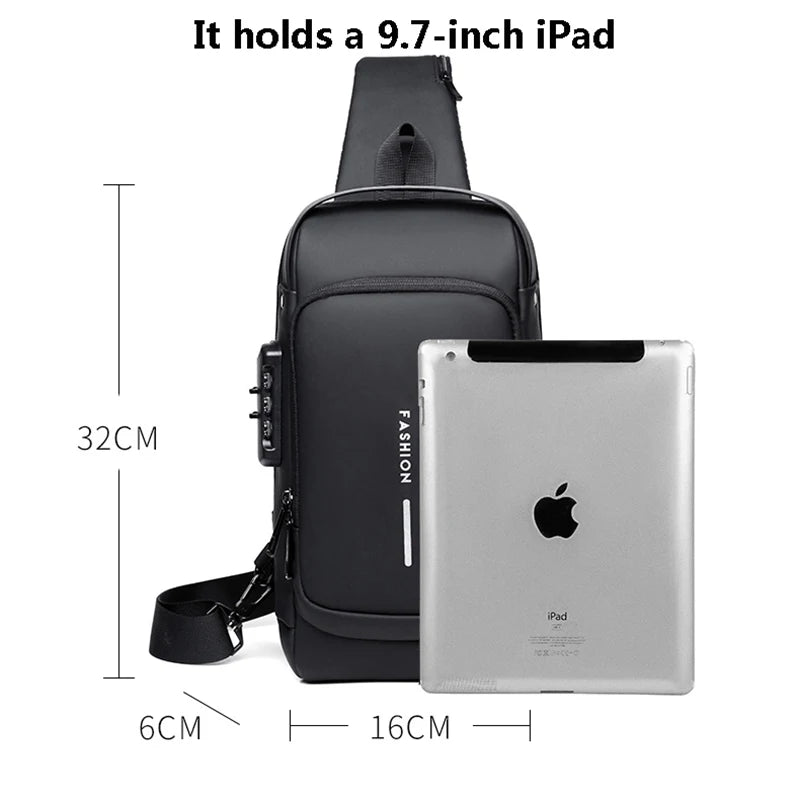 Multifunction Anti-theft USB Crossbody Messenger Pack