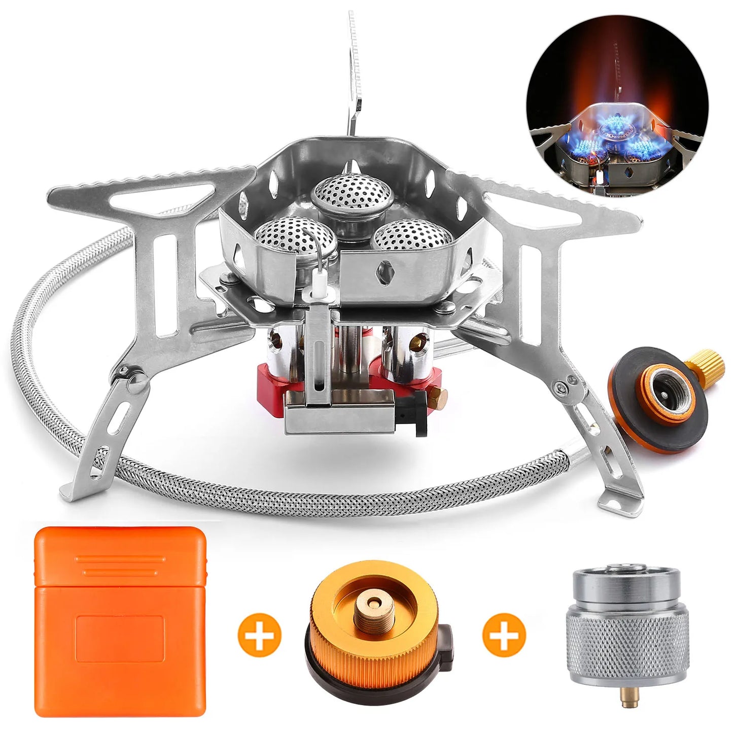 Wind Proof Camping Gas Stove - Burner, Portable