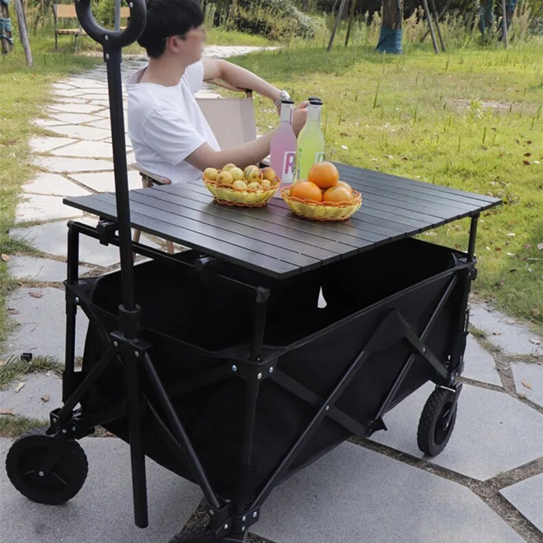 Foldable Camping Trolley Tabletop Cover