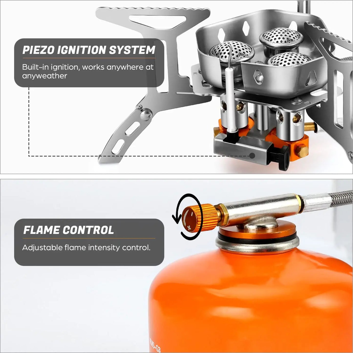 Wind Proof Camping Gas Stove - Burner, Portable