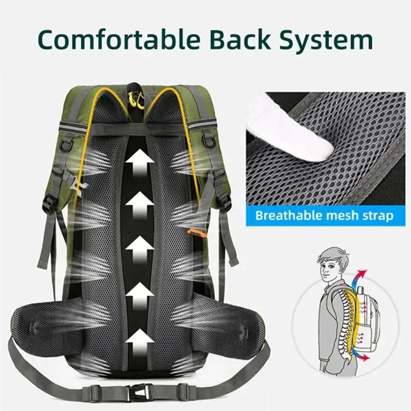 50L Travel Backpack Large Waterproof