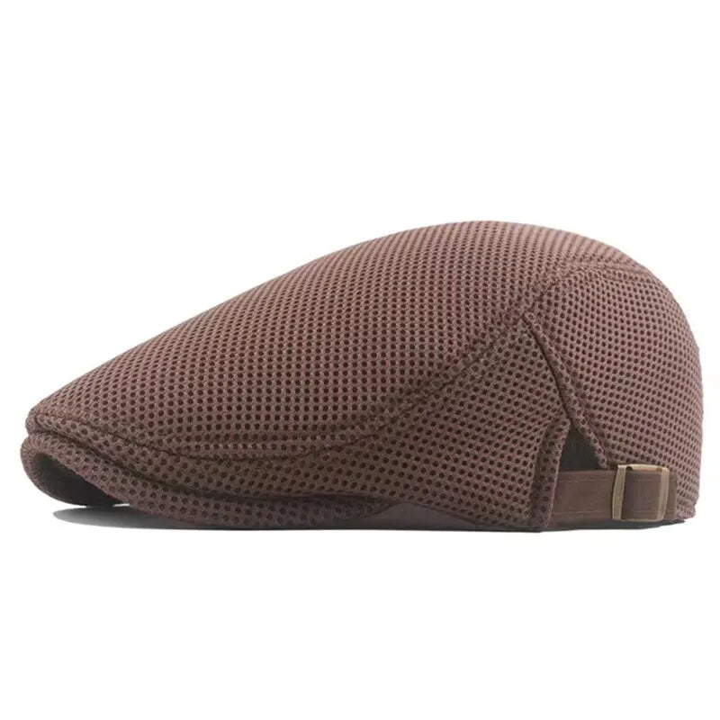 Men Mesh Ventilate Adjustable Flat Cap