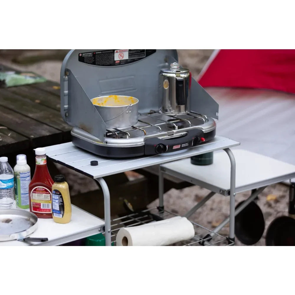 Cooking Stand with Three Table Tops Foldable