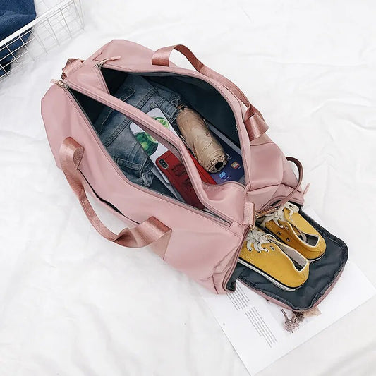 Waterproof  Men Women Travel Bag with shoes Compartment