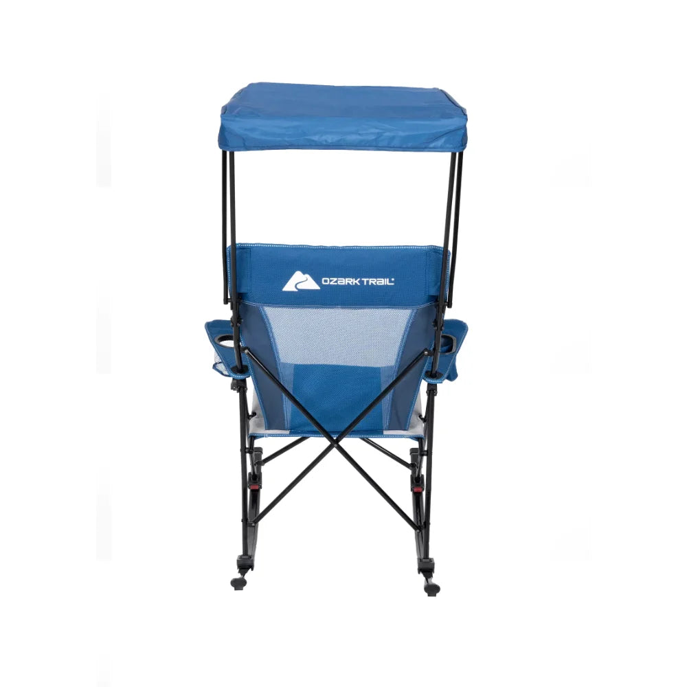 Ozark Trail Mesh Tension Rocking Camp Chair with Canopy